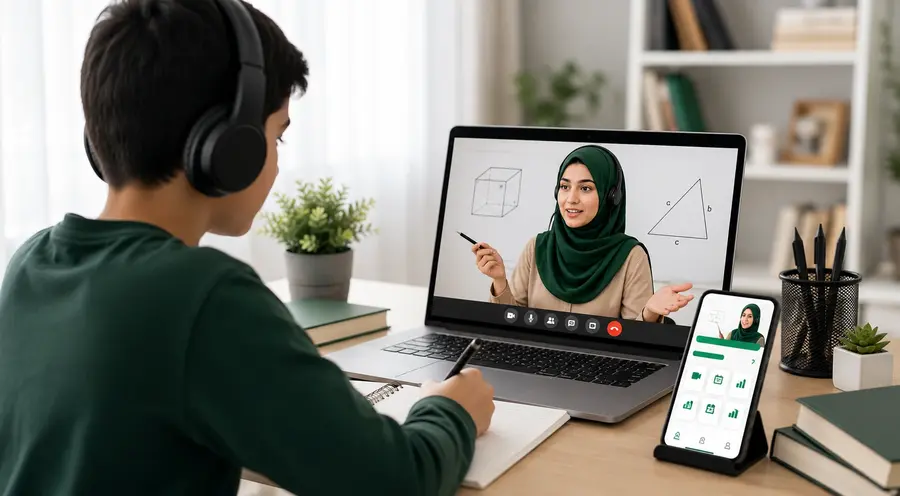 Al Mehdi Online School Teacher And Student Taking Online Class